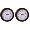 Clockswise 13.75 Inch Plastic Brown Round Silent, Non-Ticking Battery Operated Analog Wall Clock, 2PK QI004510.BN.2 - alternate 1